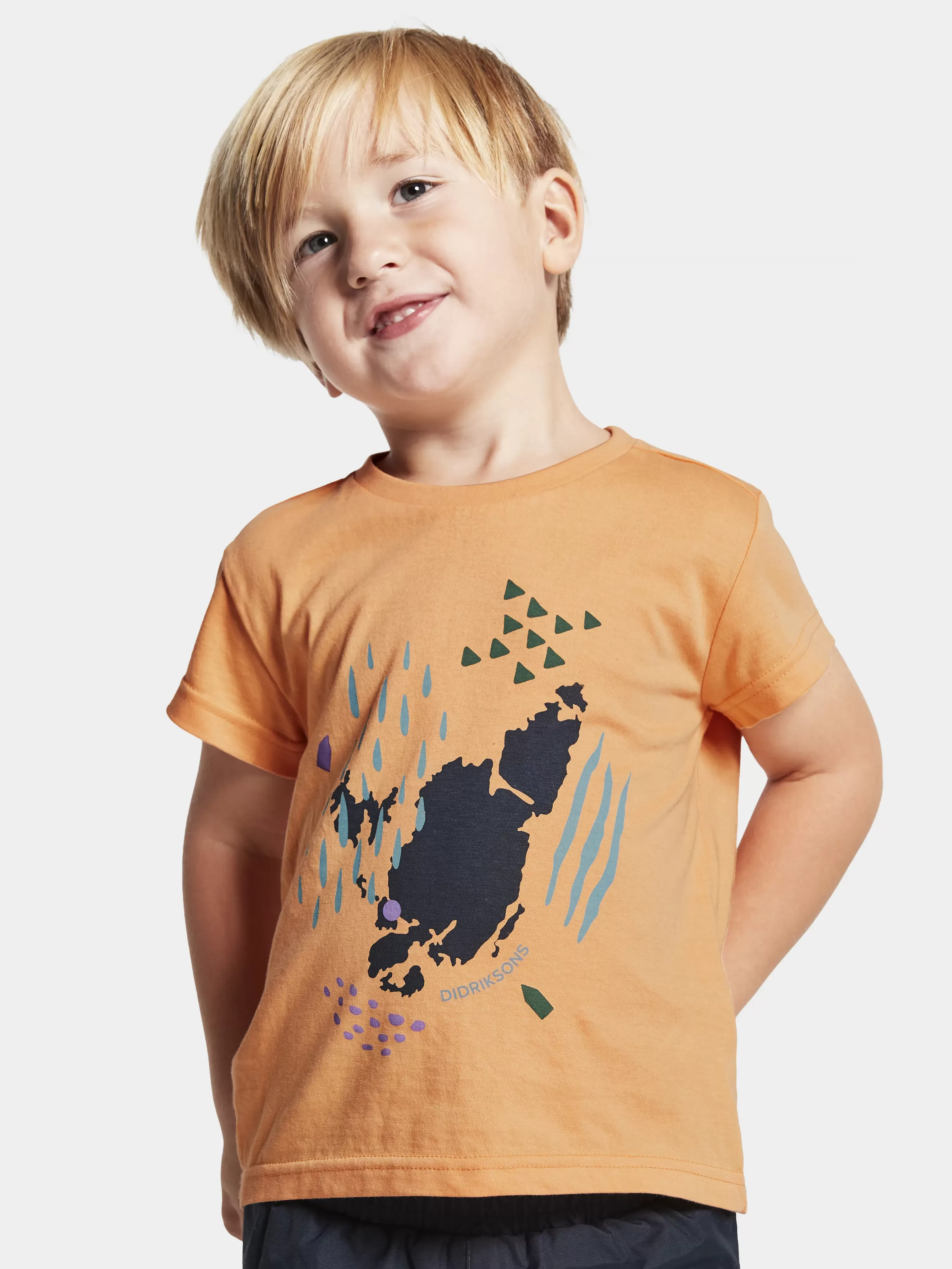 Didriksons Mynta Kids' Logo T-Shirt>Barn Tröjor & T-Shirts