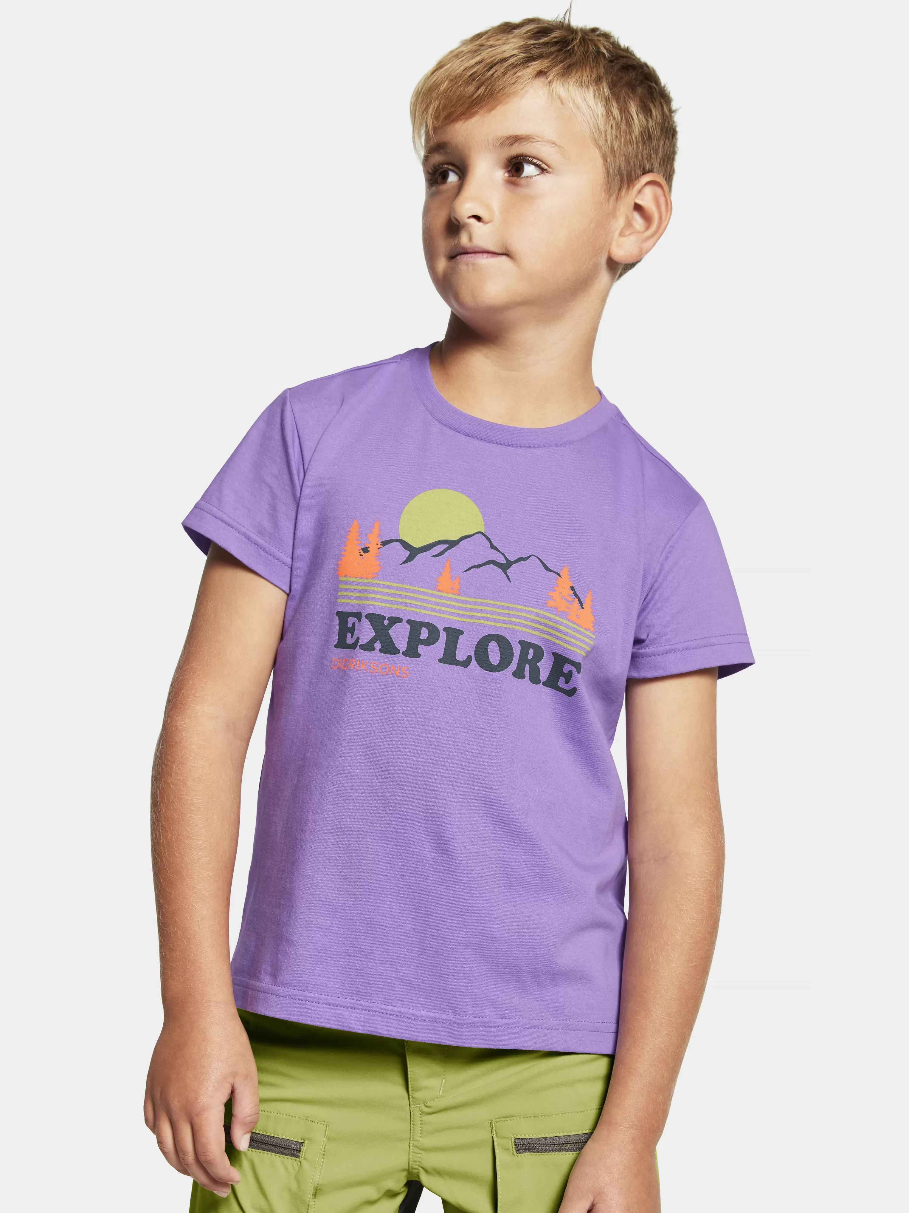 Didriksons Mynta Kids' Logo T-Shirt Explore Bigger>Barn Tröjor & T-Shirts