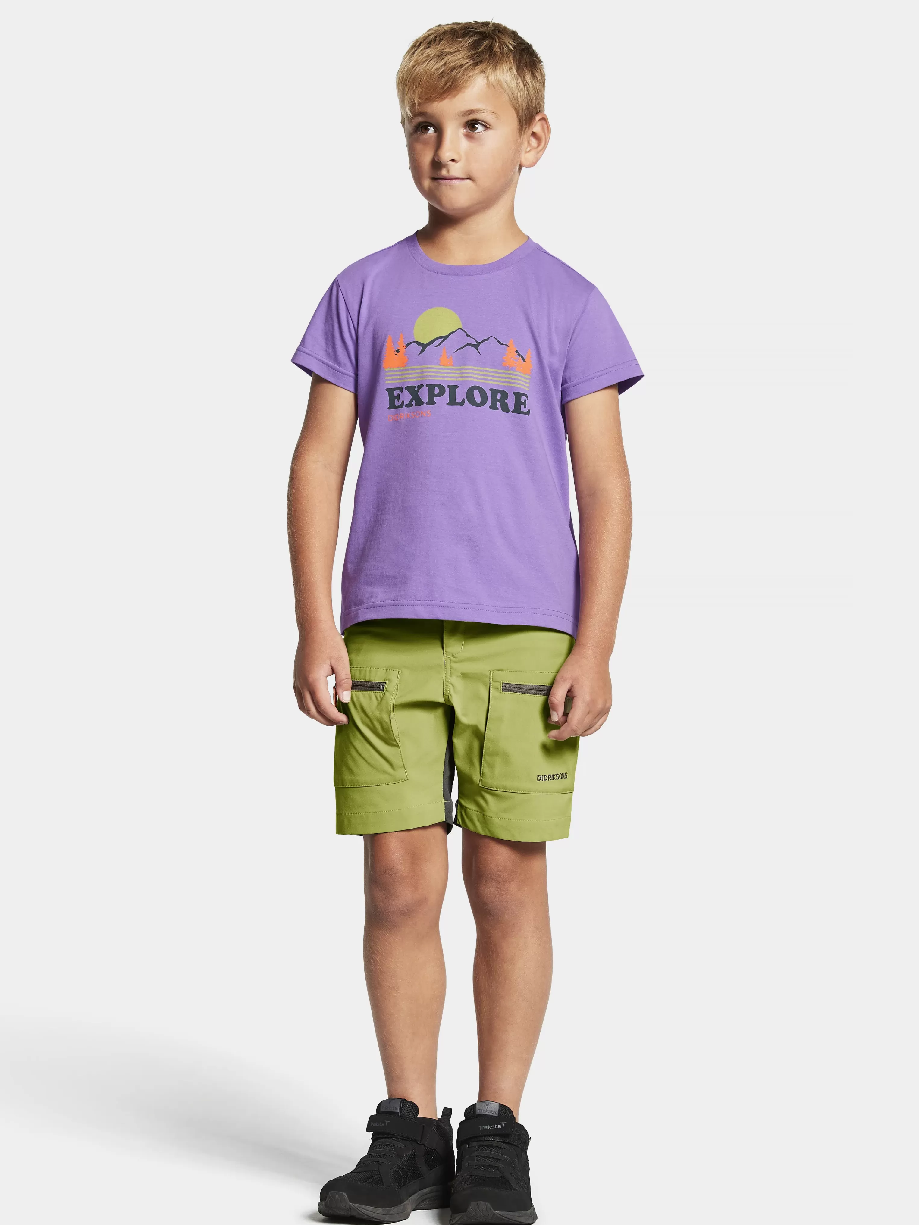 Didriksons Mynta Kids' Logo T-Shirt Explore Bigger>Barn Tröjor & T-Shirts