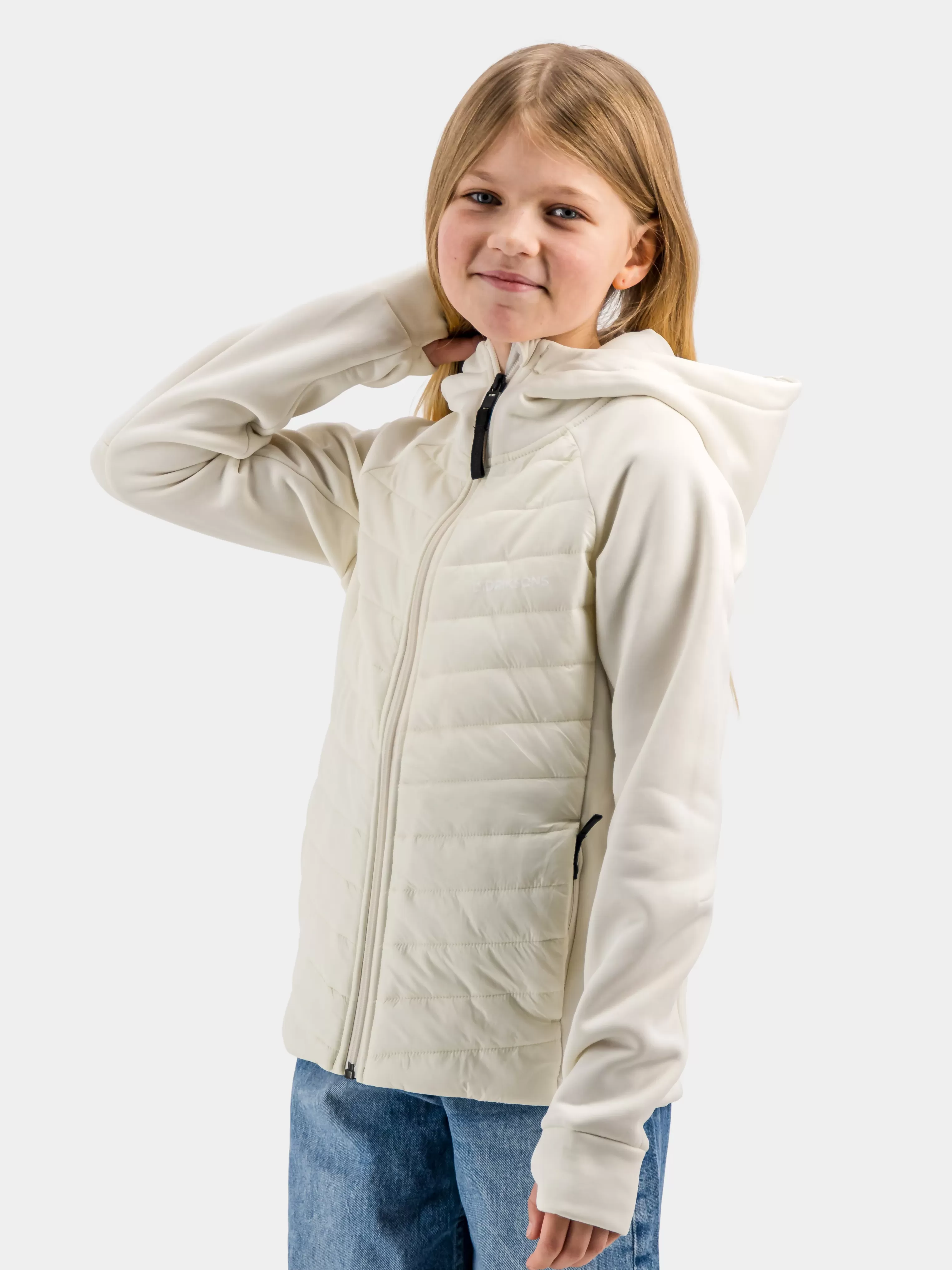 Didriksons Tovik Hybrid Girl's Hoodie>Ungdom Hybridjackor